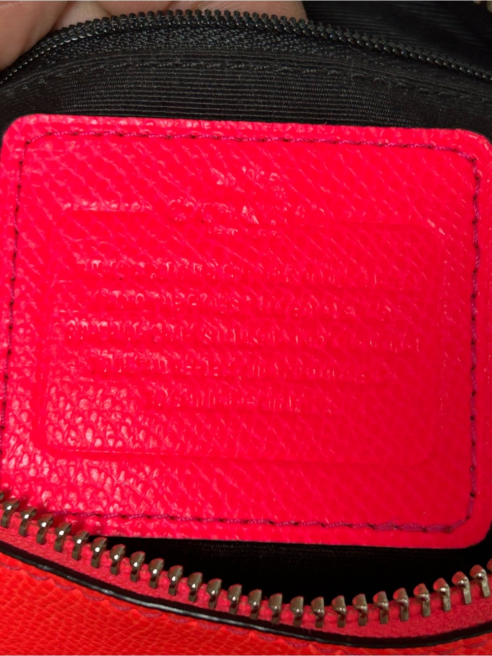 Coach Bright Red Pebble Leather Satchel with Charm Approx. 10 x 7.5” x 3.5 - Picture 9 of 16